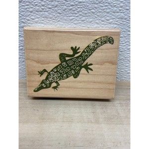 Vintage 2000 Stampabilies Aussie Crocodile Handcraftted Rubber Stamp